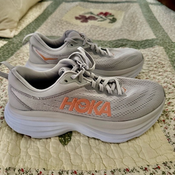 Hoka Women's Bondi 8 Harbor Mist/Lunar Rock - Picture 7 of 11